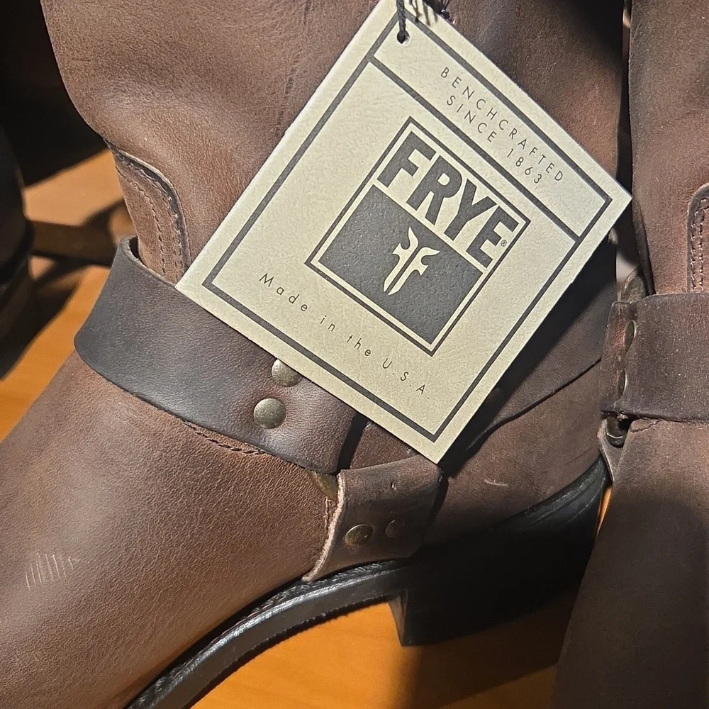 Mens FRYE Short Gaucho Harness Boots - Picture 6 of 6